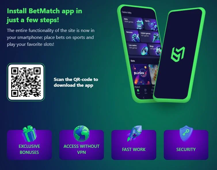 Betmatch telepítés mobilon
